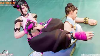 Chun Li vs Juri Han Feet Tickle