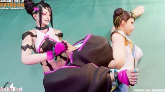 Chun Li vs Juri Han Feet Tickle