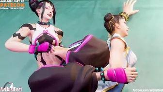 Chun Li vs Juri Han Feet Tickle