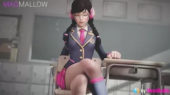 DVa's Anal Lesson (with ASMR sound) Overwatch 3d ass animation hentai anime loop