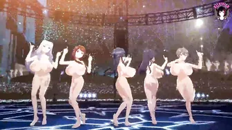 5 Girls Dancing With Gigantic Tits (3D HENTAI)