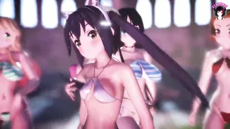 K-On! - Full Team - Sexy Nude Dance (3D HENTAI)