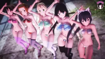 K-On! - Full Team - Sexy Nude Dance (3D HENTAI)