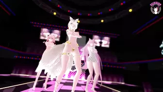 Sexy Cat Girls Dancing Full Nude (3D HENTAI)