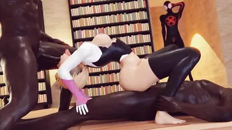 Fortnite Gwen Showing Off Her Acrobatic Skills Blacked