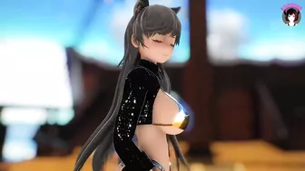 Huge Ass Cat Girl Dancing In Sexy Black Stockings (3D HENTAI)