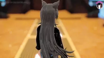 Huge Ass Cat Girl Dancing In Sexy Black Stockings (3D HENTAI)