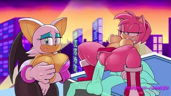 Rouge The Bat Gets Cucked By Amy Rose