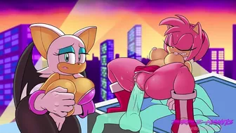 Rouge The Bat Gets Cucked By Amy Rose