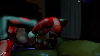 Harley Quinn Sucks Black Cock