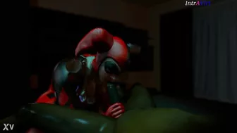 Harley Quinn Sucks Black Cock