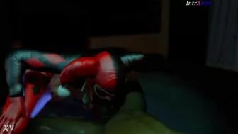 Harley Quinn Sucks Black Cock