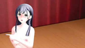 Naked dance in Suzuya's gym - Kancolle blue hair color edit smixix