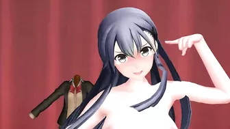 Naked dance in Suzuya's gym - Kancolle blue hair color edit smixix