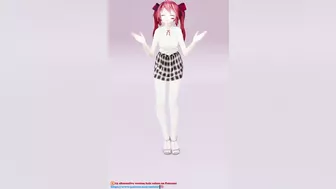 Hatsune Love Cycle, Vertical Screen - Strip Dance, Nude, 3D, Dark Green Hair, Color Edit smixix