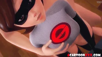 Elastigirl Helen Parr takes cock ride and doggystyle