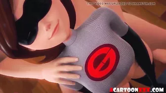 Elastigirl Helen Parr takes cock ride and doggystyle