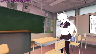 Masturbating in my class room OwO [ VRchat erp, Hentai ] Preview