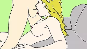 Cartoon Blow Job Big Boob Blonde