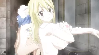 Fairy Tail OVA bath scene [nude filter]