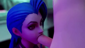 JINX SUCKING A HUGE COCK ANIMATION!!