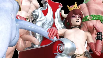 BOWSETTE TRIPLE HANDJOB EPISODE 3 Bukkake