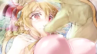 Pretty woman has sex with goblins men in Emulis new act hentai game