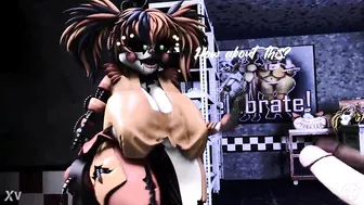 Fnaf Scrap.B Foursome w/Blowjob