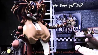 Fnaf Scrap.B Foursome w/Blowjob