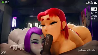 Starfire & Raven Sucking BBC (generalbutch)