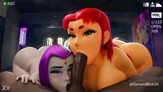 Starfire & Raven Sucking BBC (generalbutch)