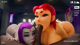 Starfire & Raven Sucking BBC (generalbutch)