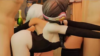 3D Compilation: Overwatch Dva Threesome Mercy Ashe Widowmaker Uncensored Hentai