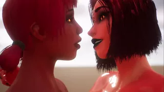 2 Demonic Girls Fuck Each other - 3D Animation