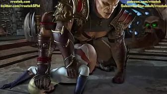 Powergirl pleasing Shao Kahn 3D Porn Animation