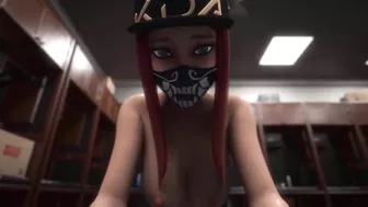 D Hentai: KDA Akali Fucked On The Backstage League of Legends Uncensored Hentai