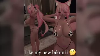 Vtuber showing off her tan look! Spicy Catgirl Content!