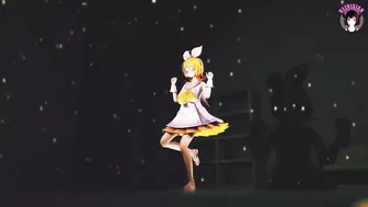 Rin Dancing + Gradual Undressing (3D HENTAI)