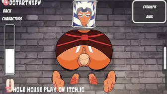 Ahsoka Tano Glory Hole BDSM Bondage Legs Spread Overflowing Creampie