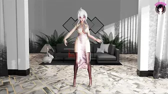 Sexy Girl In Black Stockings Dancing (3D HENTAI)