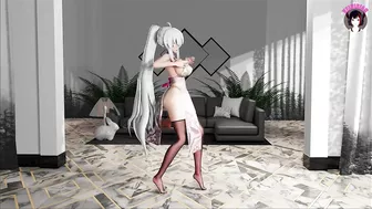 Sexy Girl In Black Stockings Dancing (3D HENTAI)