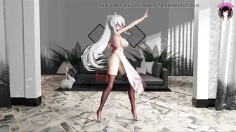 Sexy Girl In Black Stockings Dancing (3D HENTAI)