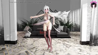 Sexy Girl In Black Stockings Dancing (3D HENTAI)