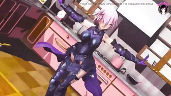 Sexy Warrior Girl Showing Her Pussy While Dancing (3D HENTAI)