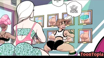 Futa Cherry Loves Cock in The Gym - Cartoon Comic