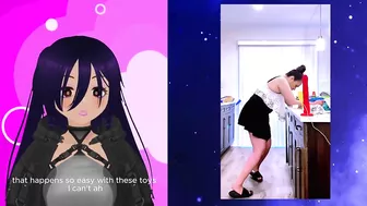 Vtuber BlueHeadChk commentates over her porn video, Self domination!