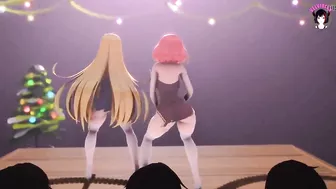 Laysha x Mythra - Sexy Thick Girls Dancing (3D HENTAI)