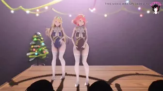 Laysha x Mythra - Sexy Thick Girls Dancing (3D HENTAI)