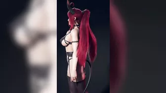 Cute demon in sexy dessou