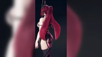 Cute demon in sexy dessou